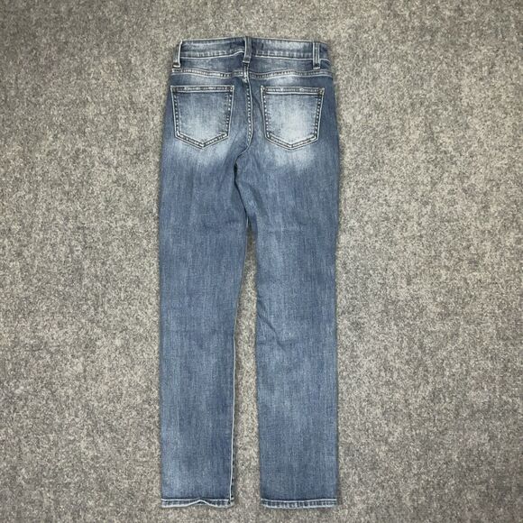 Willow + Root Jeans Womens Size 24 Blue Denim The Everyday Jean Distressed - Picture 2 of 10